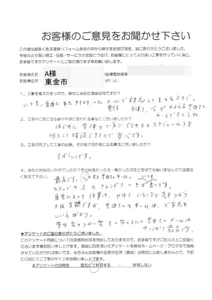東金市　A様　洗面所リフォーム